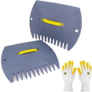 Jardineer Leaf Scoops and Claws, Lightweight Leaf Grabber Claws, Yard Scoops for Leaves, Grass, Lawn Clippings, Twigs or Debris (2 Pack)