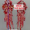 succi shan Wings Sequins Guardian Angels Patches Rhinestone Applique On for Clothes Jackets Jeans Dress DIY Decoration,1 Pair (Deep Green)