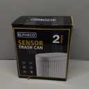 ELPHECO Bathroom Trash Can with Lid 2 Gallon Sensor Garbage Can, Automatic Trash Bin, Motion Sensor Trash Can, IPX5 Waterproof Plastic Wastebasket for Bathroom, Bedroom, Kitchen, Office, White Gold