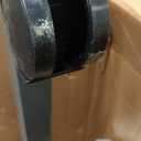 Vaunn Medical Pneumatic Adjustable Overbed Bedside Table with Wheels (Hospital and Home Use) (Black)