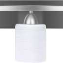 PARTPHONER - Bathroom Vanity Light Fixture - Over Mirror - Modern Glass Shade - Brushed Nickel, E26 Base, 3-Light