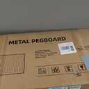 MUWOOD Peg Board, 3 Pack Metal Pegboard Panels Black Pegboards Wall Organizer with Frame Large Heavy Duty Peg Board with Hooks for Walls Home, Garage Tool Storage, Office, Craft Room, Kitchen 24”×16”