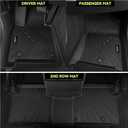 Tongama-Floor Mats for 2010-2016 Cadillac SRX, All Weather TPE Floor Liners and Trunk Mat and Backrest Mats Protectors for Cadillac SRX Waterproof Interior Accessories