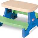 Little Tikes Easy Store Jr. Picnic Table with Umbrella - Blue / Green (Onesize)