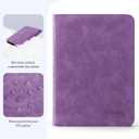 Trading Card Binder, 9 Side Loading Pocket Card Album Hold Up to 540 Cards, Zipper Binder for Cards Collection, TCG Card Holder for Game Card, Sports Card, Yugioh, MTG etc.Purple