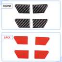 Aunginsy Inner Door Handle Bowl Cover Trim Compatible with Toyota Tacoma 2006-2015 Pickup Soft Carbon Fiber Front Rear Door Handle Cup Bowl Panel Scratches Protector Decorative Sticker Accessories