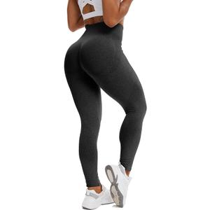CFR Women's High Waist Workout Seamless Scrunch Booty Leggings Butt Lift Gym Fitness Girl Sport Active Yoga Pants (#1 B Dot Contouring - Black) S