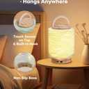 Touch Night Light, Portable Table Lamp with 3 Color Modes & Stepless Dimming, Lightweight Bedside Lamp for Bedroom, Nursery, Office