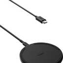 Belkin Wireless Charging Pad 15W - Qi Charger - Wireless Charger iPhone 17, Charging Station for Apple iPhone 16/15/14 Series, AirPods, Samsung Galaxy S25/S24, Pixel 5ft Cable Included, Black, 1-Pack