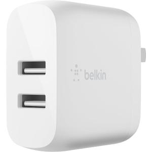 Belkin 24W Dual Port USB Wall Charger - iPhone Fast Charging - Charging Block for Power Bank, iPhone 16, iPhone 15, iPhone 14, iPad Pro, Samsung Nintendo Switch 2 & More, (Cable Not Included)