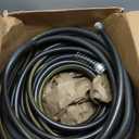 WiseFlow Garden Hose 100FT x 3/4", Heavy Duty Rubber Hose, Water Hose with Five Layered Braiding, Male Female Fittings, 1000PSI Burst, 300PSI Working (Black)