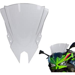 Windshield for Ninja 500 2024 2025, 18.4" Clear Motorcycle Windscreen Deflector Wind Shield Air Deflector for Kawasaki Ninja 500, Ninja 500 SE 2024 2025 Accessories