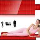 65"x20.5" Body Red Light Therapy Mat, Eligible Red Light Therapy Blanket,875pcs Dual Wavelength LEDs(660nm& 850nm), Premium Leather, Adjustable Timer & Intensity