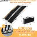 gardhom 5FT Ramp for Wheelchair for Home Steps, 800Lbs Load Capacity Anti-Slip Aluminum Portable Folding Handicap Ramp for Home Entrance Threshold Doorways Stairs Curbs Scooter