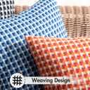 MIULEE Pack of 2 Outdoor Throw Pillow Covers Decorative Farmhouse Square Waterproof Pillows for Tent Patio Garden Balcony Sofa, 20x20 Inch Orange