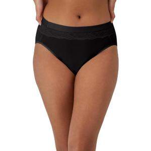 Bali Women's Period Underwear Brief, Beautifully Confident Hi Cut Period Underwear, Period Panties, Light Protection (Black, M)