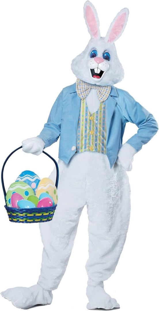 Adult Deluxe Easter Bunny Costume (Multi-colored)