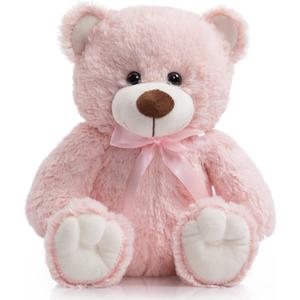WENMOTDY Super Color Teddy Bear Stuffed Animals Plush Toy for Children Girlfriend Family Congratulations Baby Shower Birthday Pink 14 inch