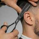ULG Seamless Thinning Shears Professional Stainless Steel, Teflon Coated, 32-Teeth Texturizing Scissors, Precision Serrated Blades for Natural Thinning and Layering, Ideal for Stylists and Barbers