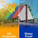 Alpurple Swing Set Replacement Tarp- 52" x 90" Kids Playground Roof Canopy, Replacement Sunshade Waterproof Trap Cover for Children Outdoor Sunproof (Green Blue red)