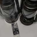 Battery-Powered 2 Modes Lighting LED Vintage Lanterns Decorative Outdoor & Indoor, 2 Pack Bronze Lights with Dancing Flame, Waterproof Remote Control Retro Lanterns Decor for Room,Garden,Porch