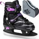 Adjustable Ice Skates for Kids Boys Girls with Skate Bag, 4 Size Adjustable Children's Ice Skates for Outdoor and Rink