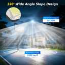 OKPRO 20000W Large Solar Street Lights Outdoor Waterproof, IP66 7000K 320 Wide Angle Heavy Duty 40000mah Dusk to Dawn Solar Lights for Commercial/Parking Lot/Yard, Luces Solares para Exteriores