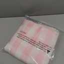 Gingham Tablecloth Rectangular, Tassels Checkered Table Cloth Washable Cotton Linen Plaid Table Cover for Spring Summer Kitchen Dining Party,Pink and White,55x70