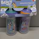 The First Years Bluey Insulated Straw Cup - Diswasher Safe Sippy Cups - Kids Water Bottles - 9 Oz - 2 Count - Ages 9 Months and Up