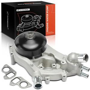 A-Premium Water Pump (W/ Thermostat) Compatible with Chevy, GMC, & Cadillac Models, 4.8L 5.3L 6.0L - Silverado, Tahoe, Suburban, Sierra, Yukon, H3 - Replace# AW6009 45002 252-901