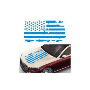 Distressed American Flag Sticker, 16.9" 30.7" Waterproof Patriotic Old Glory Military Grunge Sticker, Universal Car Door Wall Window Windshield Decoration Sticker 