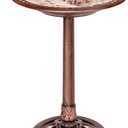 VIVOHOME Bird Bath for Outside, Polyresin Pedestal Bird Baths for Outdoor, Garden, 28 Inch Height Weather-Resistant Birdbaths with 20" Bowl, Antique Bronze