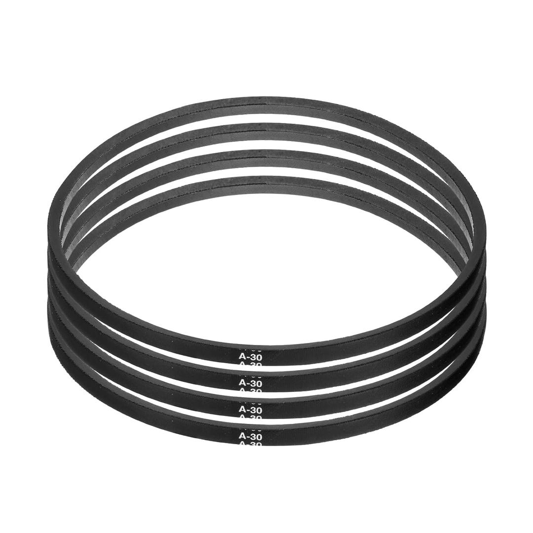 uxcell 4pcs A30 or 4L320 Classic Wrapped Rubber V-Belt, 30"(767mm) Inside Circumference, A Profile V Belt