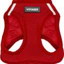 Best Pet Supplies Voyager Step-in Air Dog Harness - All Weather Mesh, Reflective, No Pull Harness for Small, Medium Dogs, Cats - Secure with Hook & Loop Fastener, Buckle, Double D-Rings - Red, L (L (Chest: 18 - 20.5"))