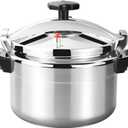 Luxshiny Stainless Steel Pressure Cooker Gas Stove Top Pressure Canner 7.4Quart/7L Safety Aluminum Canning Pot Household Cooker Pot Silver