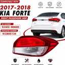 Passenger Side 2018 Forte Tail Lights Compatible with 2017 2018 Kia Forte EX, LX, S, SX Tail Lamp Rear Lights Brake Lamp with Bulbs Replace 92402-F20000 Passenger Right Side