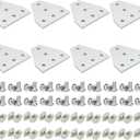 8 Sets 1010 Aluminum Extrusion T Slot Corner Bracket 10 25 Series Extruded Hardware T Shape Joint Plate with Nut Bolt for 10/10 1 Inch Black Aluminum Profile Connector Accessories