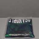 PORRCEY Juniors Short Sleeve Print Sequin Funny Dress Shirts (Green,XXL)