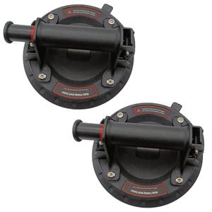 Glass Suction Cups to Lift Large Glass Heavy Duty Vacuum Suction Cups with Protective Cover for Lifting Tile,Granite,Window,Windshield.165-330lbs Load Capacity 2 Pack 8" Red