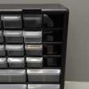 Akro-Mils 44-Drawer Plastic Drawer Storage Cabinet for Garage Organization, Bead Organizer, Building Bricks Storage, Teacher Toolbox, Makeup Organizer, 20" W x 6" D x 16" H, 10144 Black