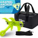 SandShark Jaws Folding Grapnel Anchor Kit, 2528ft Bungee Line, Easy Storage Rip-Stop Case, Jetski Anchor, Boat Anchor, Kayak Anchor, Canoe Anchor, Paddleboard Anchor, High-Strength ABS Plastic.