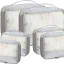 DoubleTrip Packing Cubes for Suitcases Carry on Luggage Organizer 6 Set Travel Accessories Lightweight Storage Bag Space Saver Clothes Pouch Large (Gray)