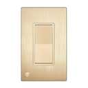 ENERLITES Elite Series Decorator Switch with Brushed Screwless Wall Plate, Paddle Light Switch, 3-Way or Single Pole, 3 Wire, Grounding Screw, Residential Grade, 15A 120V, UL listed, 93150-GDWBP