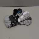 Hylaea Athletic Running Socks Cushion Padded Moisture Wicking Low Cut (Large, 3 Pairs Black Grey White)