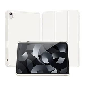 LovRug for iPad Air 11 Inch Case (M2) 2024, iPad Air 5th Generation Case 2022/iPad Air Cases 4th Generation 2020 10.9 Inch with Pencil Holder, Soft TPU Back Smart Protective Cover(White)