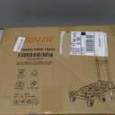 Folding Hand Truck 500lbs, Portable Heavy Duty Dolly Cart, 6 Wheels Collapsible Luggage Cart with 2 Elastic Ropes - Compact Trolley Cart for Easy Moving - Ideal Hand Cart for Travel and More (17, Black)