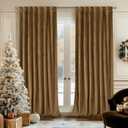 BGment Bronze Brown Velvet Curtains for Bedroom, Room Darkening Thermal Insulated Curtains Noise Reduce Back Tab and Rod Pocket Window Panels for Living Room, Set of 2 Panels, 52 x 90 Inch