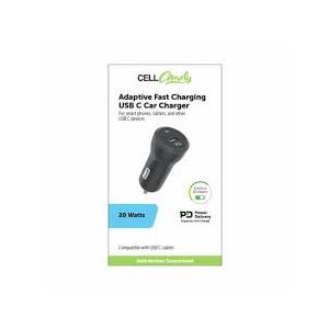Cell Candy Adaptive Fast Charging USB-C car Charger for any USB-C devices 20 Watts