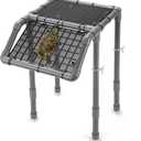 SKARUS Adjustable Standing Turtle Basking Platform (6.69"-15.55" H)  10.8"8.7" Suspended Aquarium Dock with Full-Width Non-Slip Ramp, Above Water Dry Area for 2055 Gallon Tanks