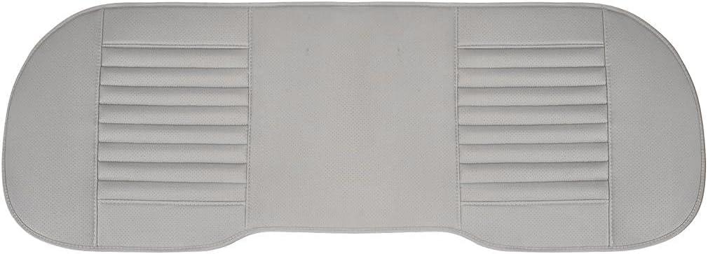 Car Back Seat Cover, Breathable PU Leather Rear Seat Cushion Protector with Storage Bag, Rear Bench Cover Pad Fits for 95% Vehicle, Universal Interior Car Accessories (Beige, Rear)